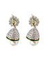 American Diamond  Pearl Drop Jhumki Earrings - Jumkey Fashion Jewellery