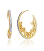 American Diamond Bali Loop Earrings for Party Wear - Jumkey Fashion Jewellery