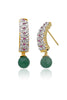 American Diamond  Ruby and Emerald Dangler Earrings - Jumkey Fashion Jewellery