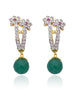 American Diamond Emerald Dangler Earrings - Jumkey Fashion Jewellery